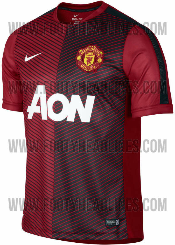 Manchester United 14-15 Training and Prematch Shirts ...