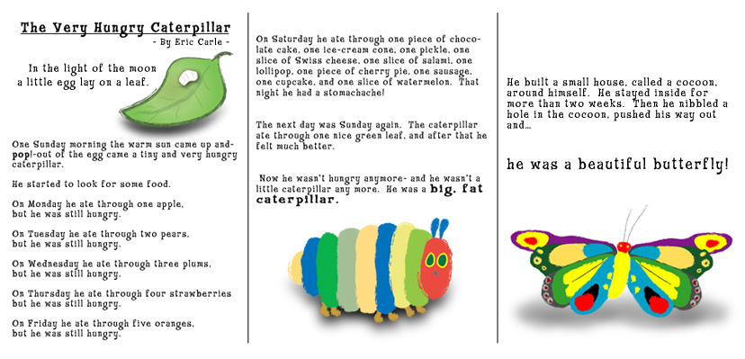 ENGLISH CORNER BADIEL THE VERY HUNGRY CATERPILLAR BY ERIC CARLE