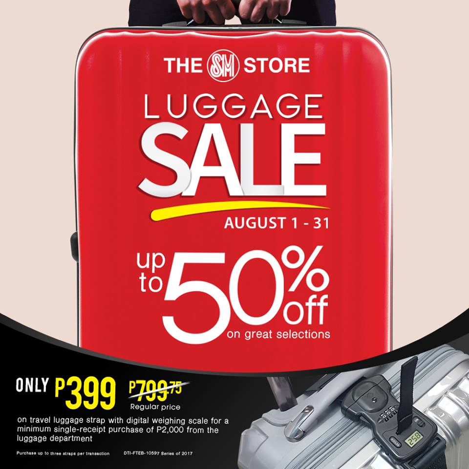 Manila Shopper SM Stores Luggage SALE August 2017