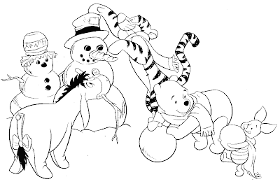 Snowman Family Coloring Pages 