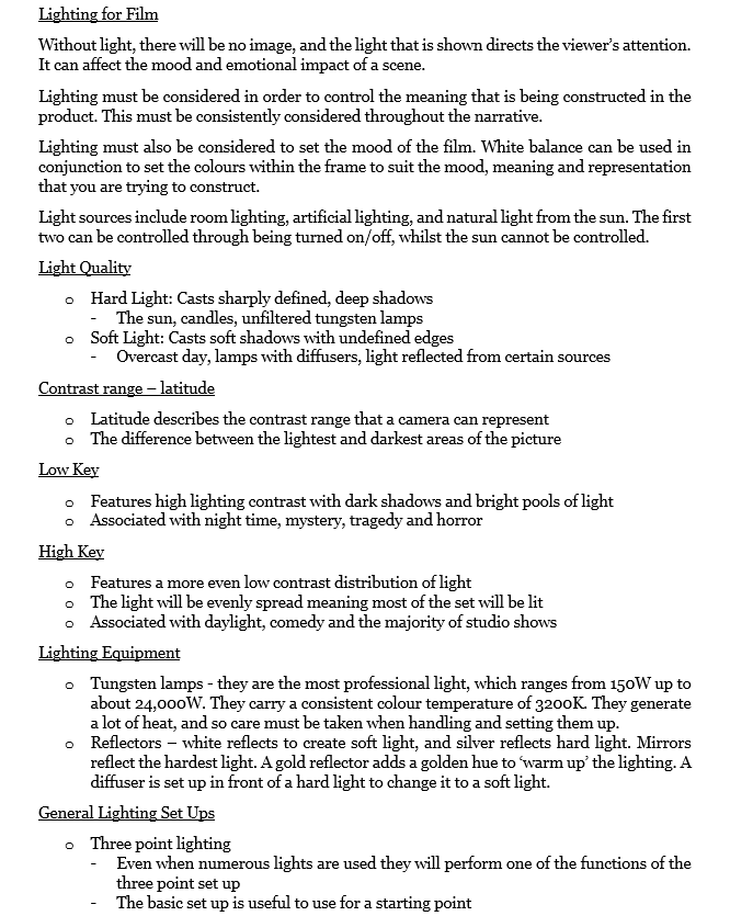 Aimee Lee A2 Media Lighting Task