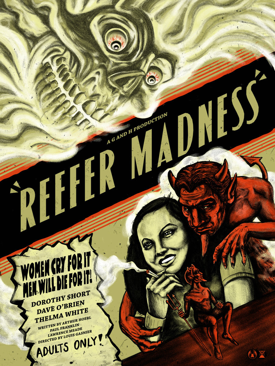INSIDE THE ROCK POSTER FRAME BLOG Zeb Love Reefer Madness Movie Poster