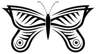 black and white butterfly