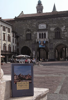 Val Culley's book, Death in the High City, is set in Bargamo with much action taking place around Piazza Vecchia (pictured)