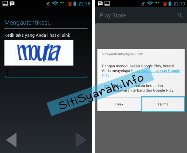 Buat akun playstore android