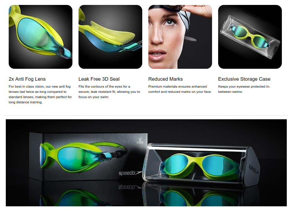 speedo vue swim goggles