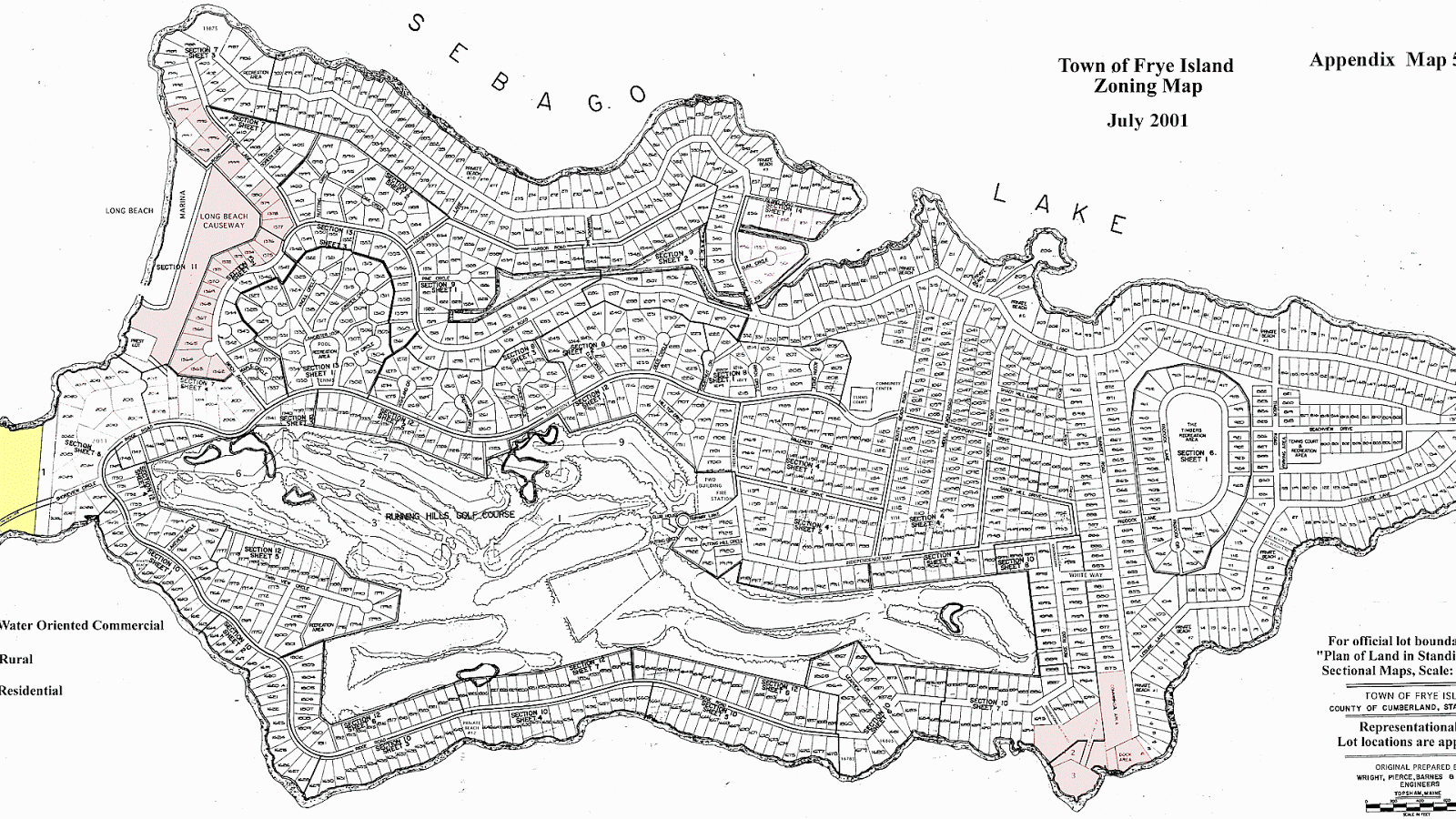 Sebago Lake Depth Chart