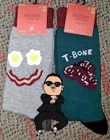 Gangnam Style Target mens socks eggs t-bone steak shopping gifts