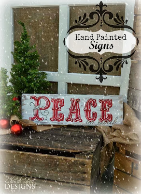 handpainted Christmas sign
