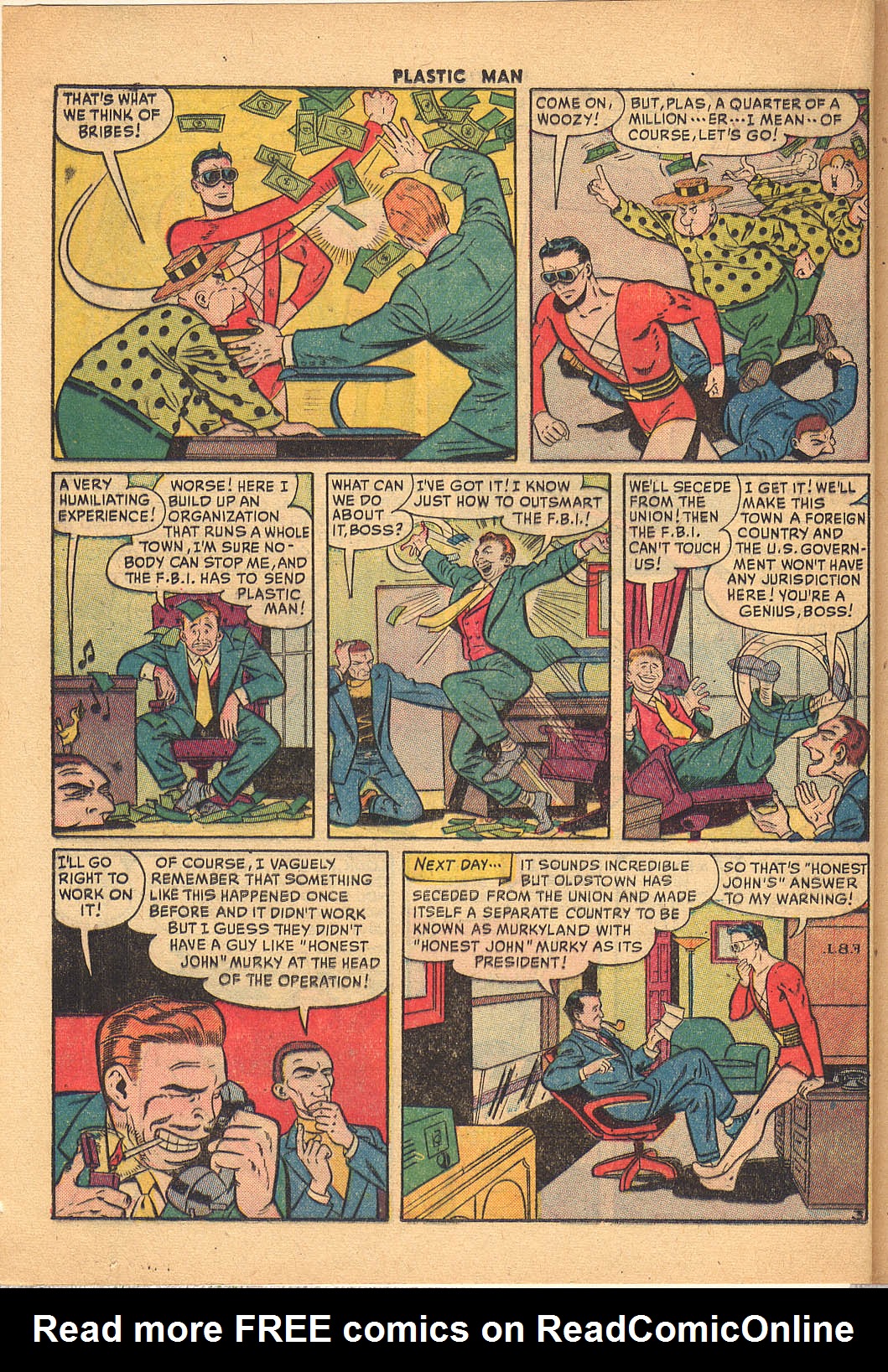 Read online Plastic Man (1943) comic -  Issue #26 - 28