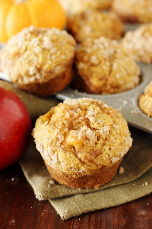 Pumpkin Apple Streusel Muffins ... 2 fall flavors are perfect together ...