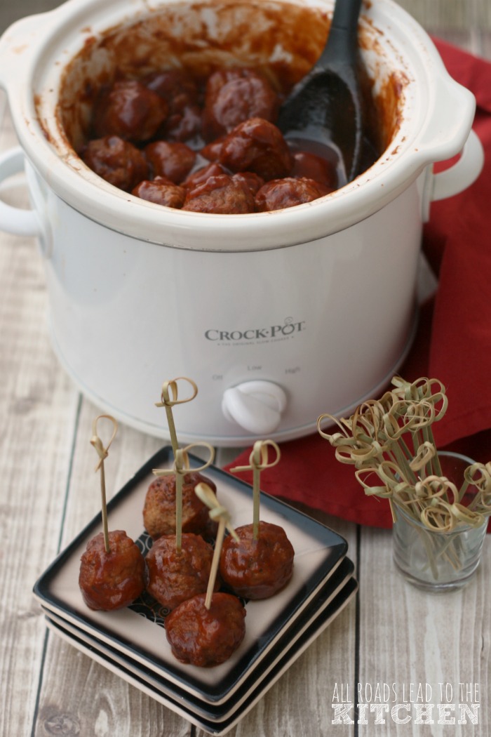 Slow Cooker Cranberry Barbecue Turkey Meatballs + Instant Pot Giveaway