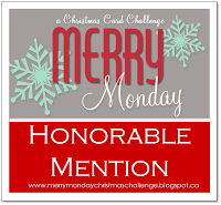 Honorable mention Merry Monday Christmas Challenge.