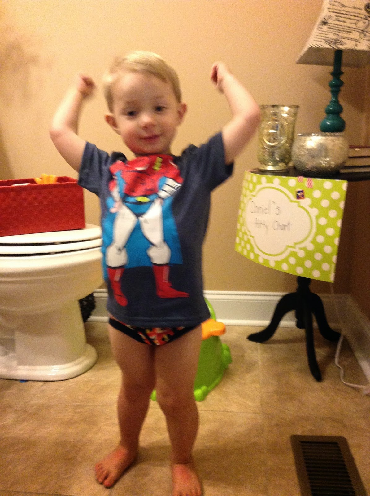 Today is a big day for one little boy--Potty Training Boot Camp!!