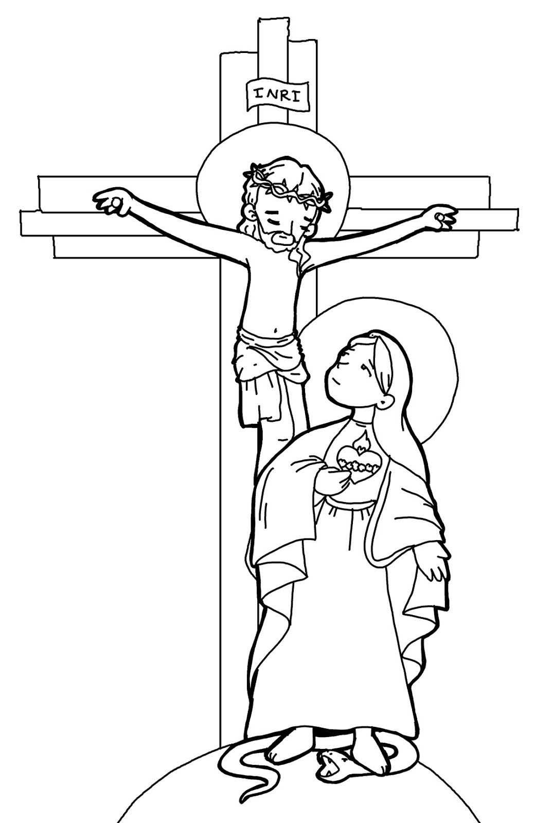 Dibujos Para Catequesis Maria Al Pie De La Cruz