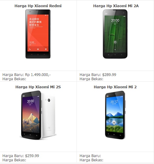 List Harga  Terbaru HP  Xiaomi  Android 2022 INFORMASI 