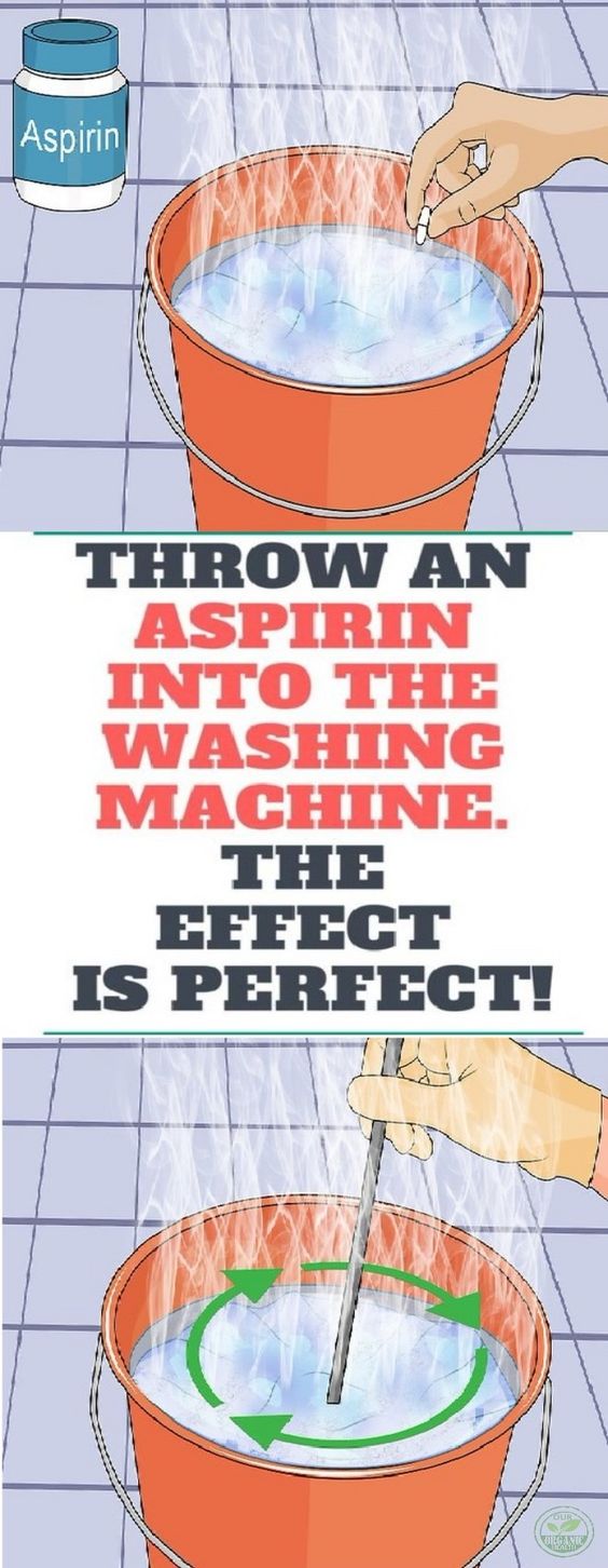 Throw An Aspirin Into The Washing Machine. The Effect Is Perfect! WARM UP