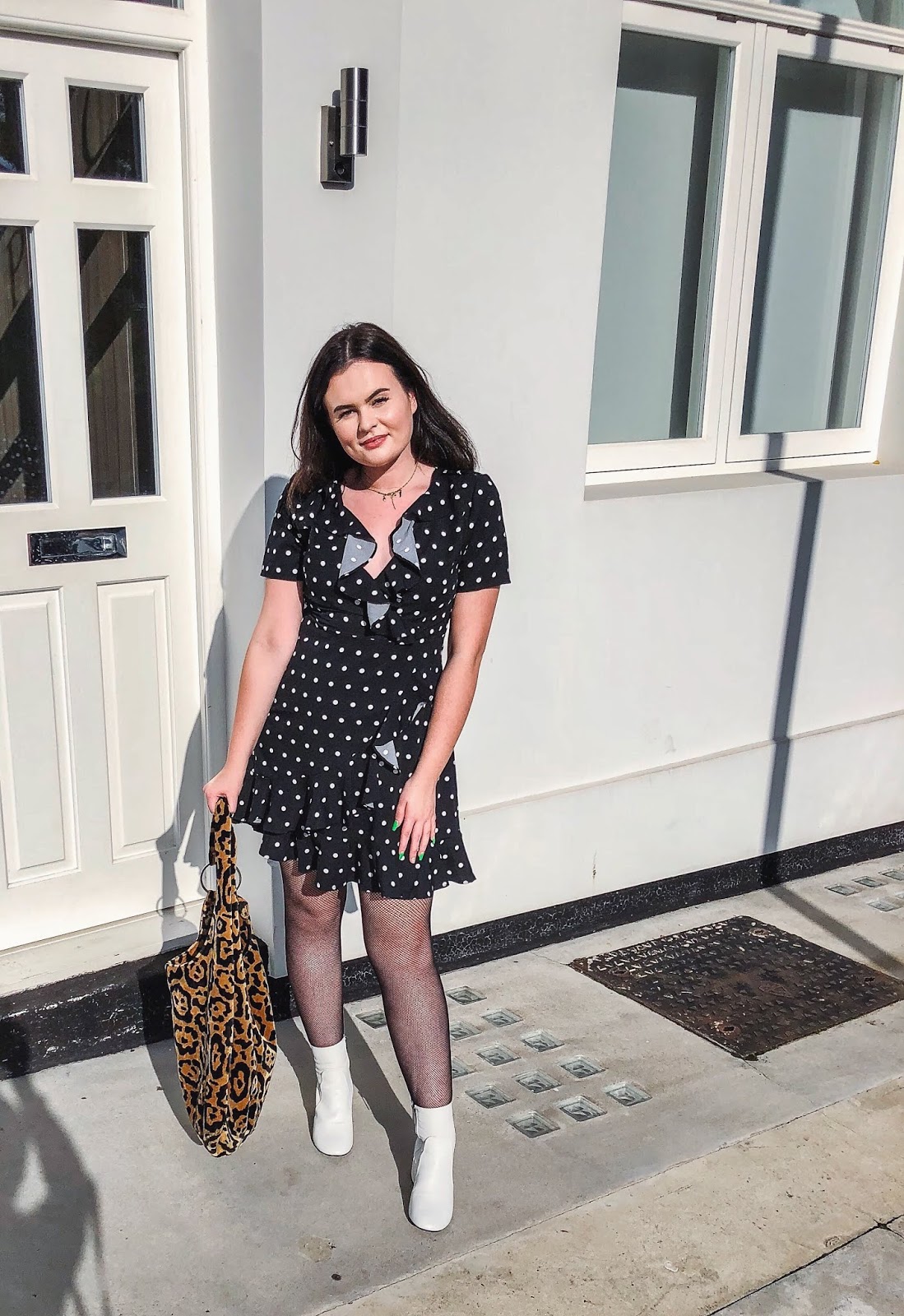 look again aw collection, polka dot dress 2018, jeffery campbell uk, autumn style, uk fashion blogger, midsize style blogger