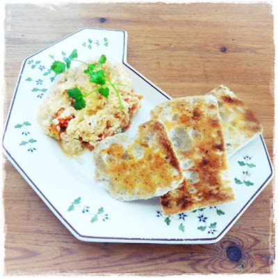 eggs srcambled with soup