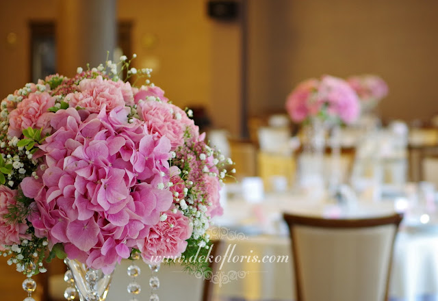 Różowa dekoracja sali wesele Komorno opolskie