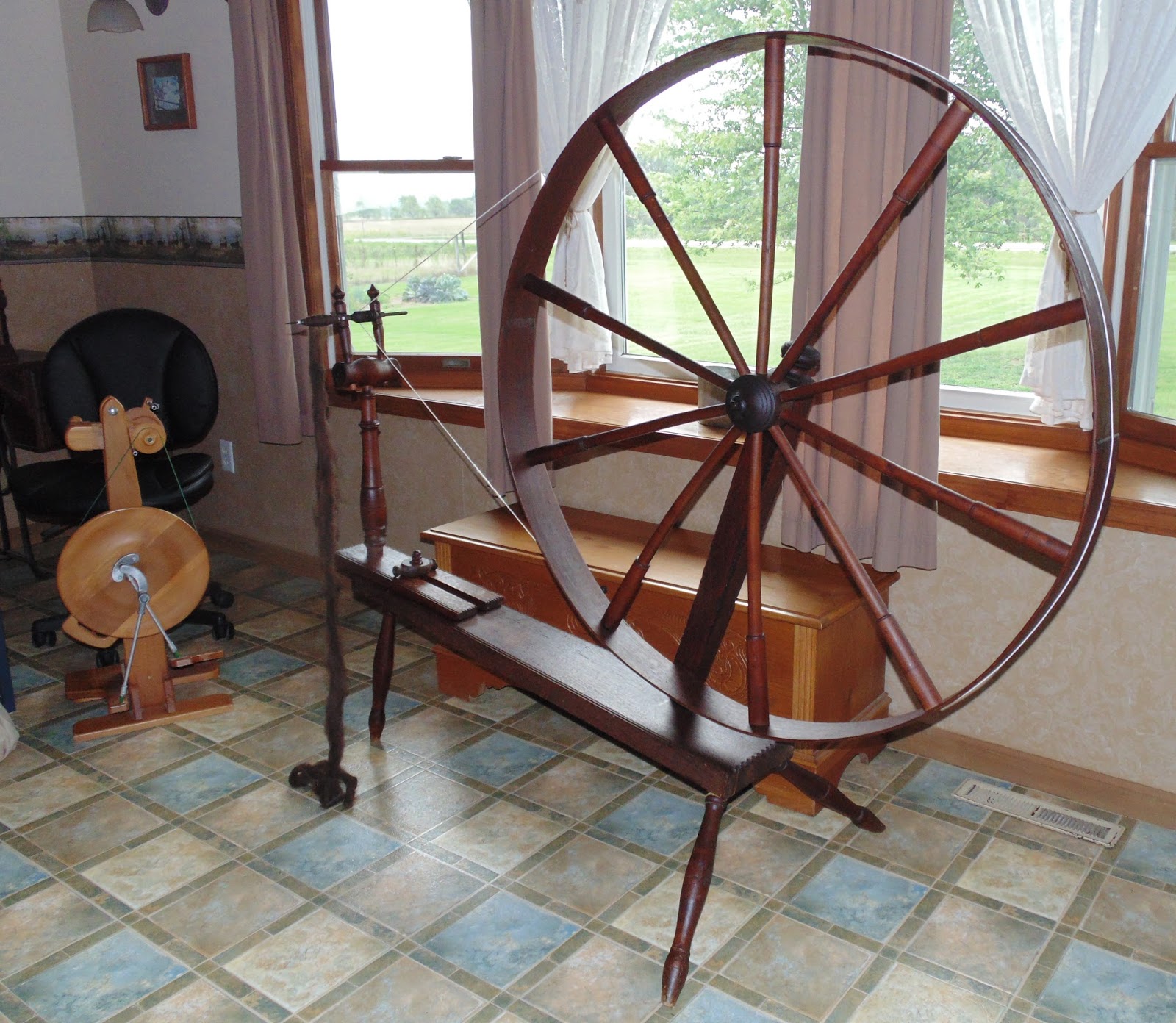 Colonial Quills Spinning on a Great Wheel