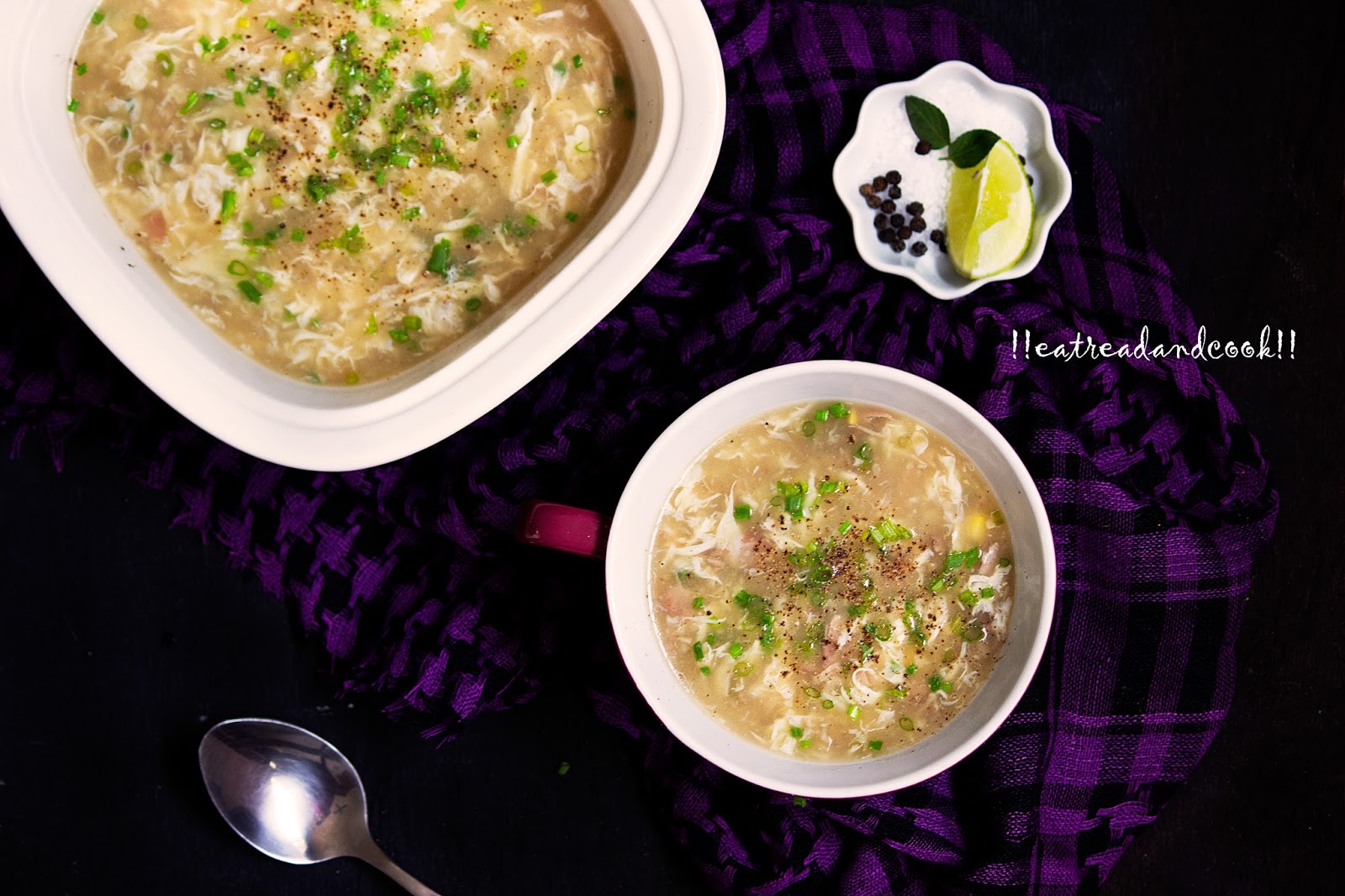 Sweet Corn Egg Drop Soup