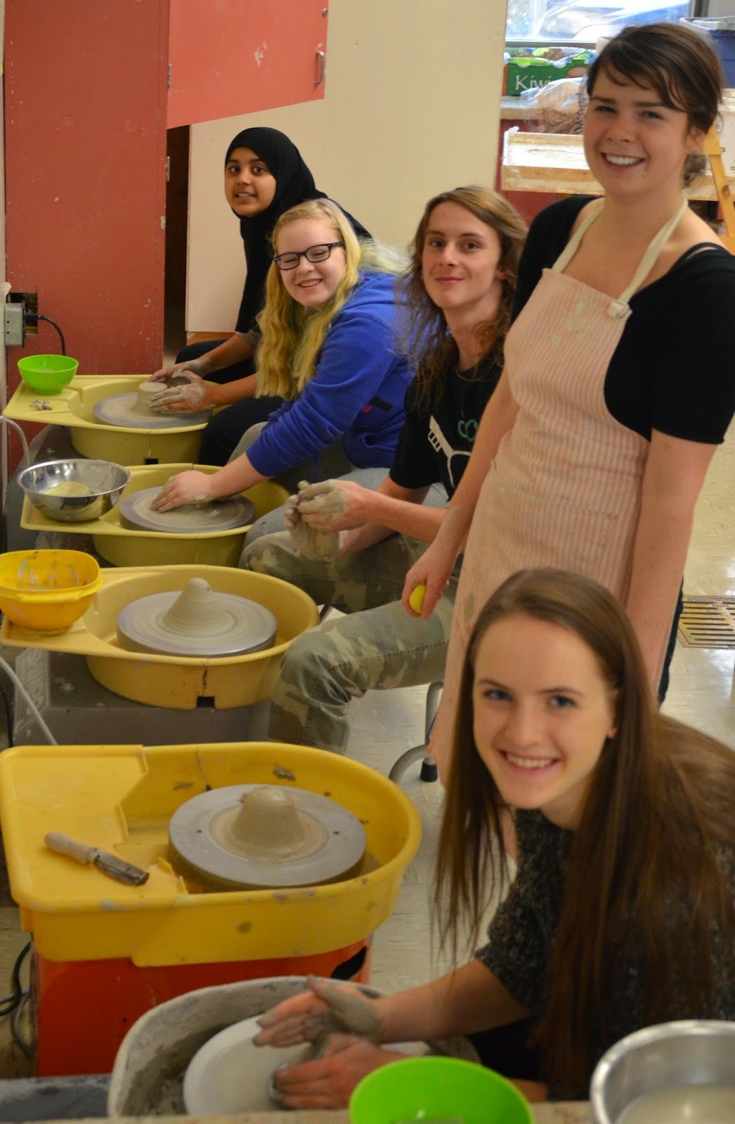 South Kamloops Secondary Visual Arts Throwing Clay with Emily Dundas!