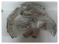 Anjo de Natal com material reciclado