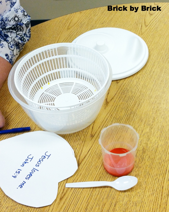 Brick by Brick Salad Spinner Painting