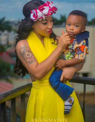 Beautiful photo of Tonto Dikeh and her son, King Andre