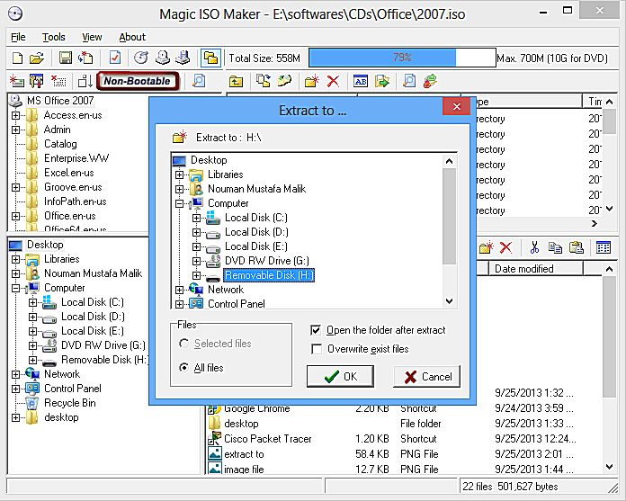 Information Convert Image File Into Normal Folder With The Help Of