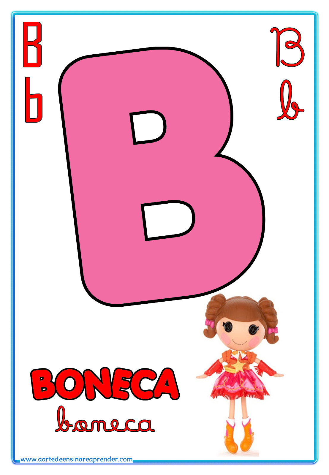 Alfabeto quatro tipos de letras - REFORMULADO!!! - A Arte de Ensinar e Aprender