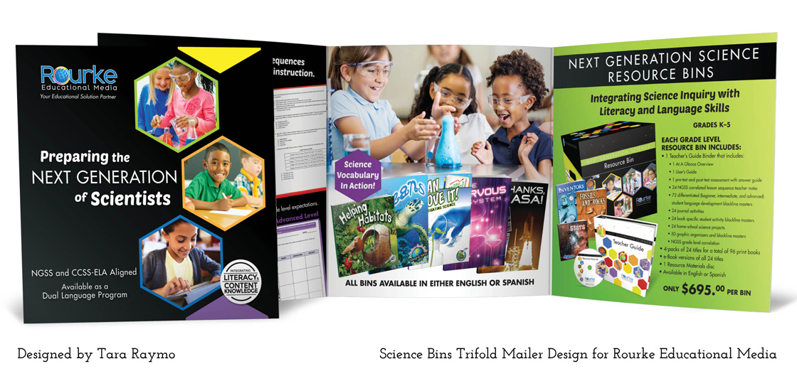creatively tara tri fold mailer brochure designs
