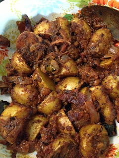 Achari Aloo /  Baby Potatoes in Pickle Masala