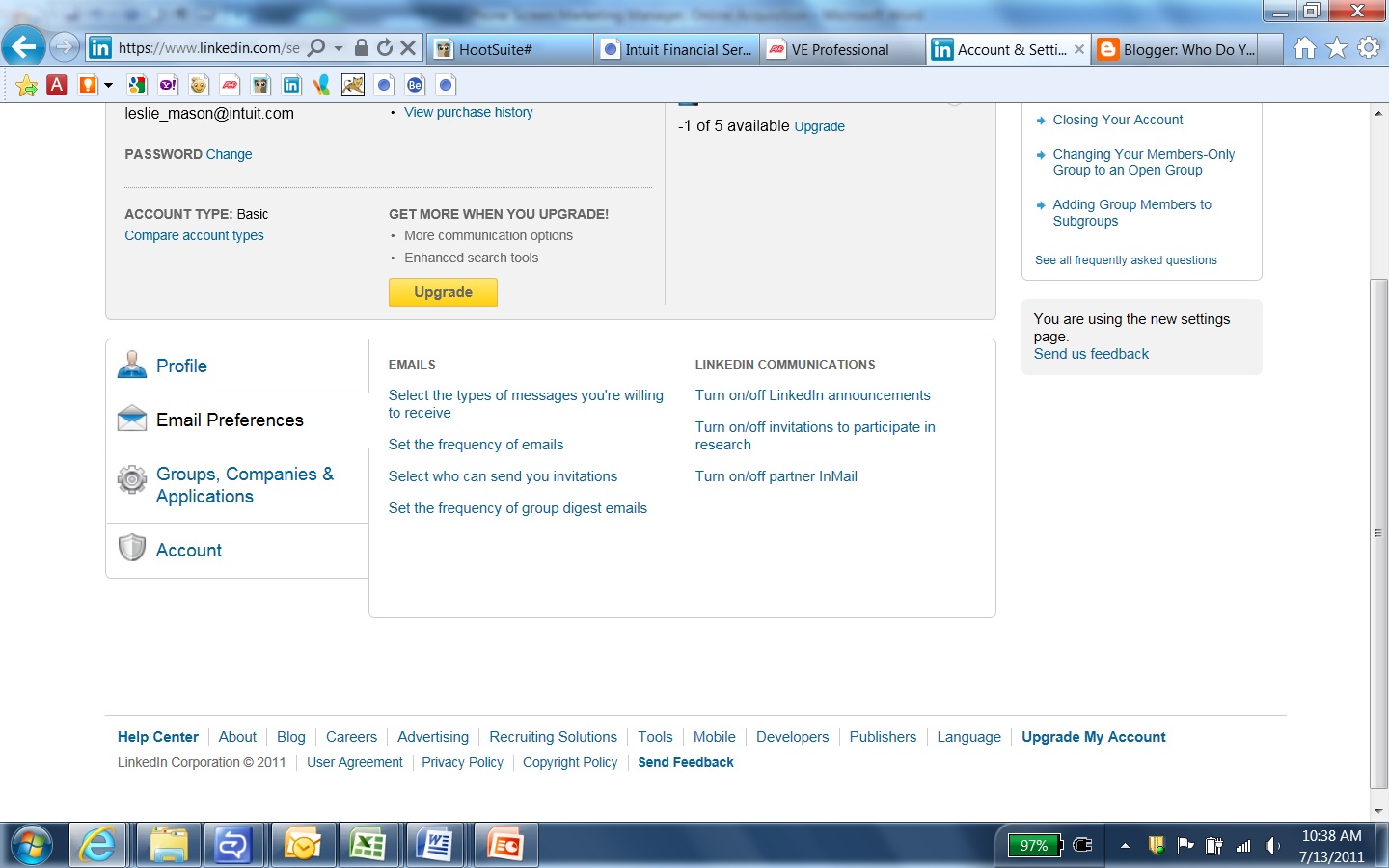 Who Do You Know? LinkedIn Improved Email Settings Features