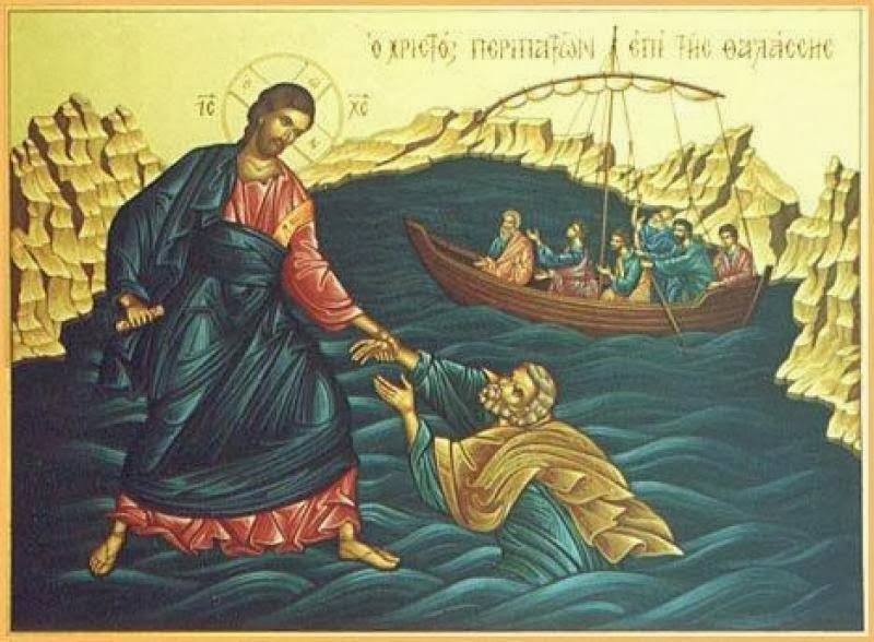 Ο Χριστος περιπατων επι της θαλασσης
