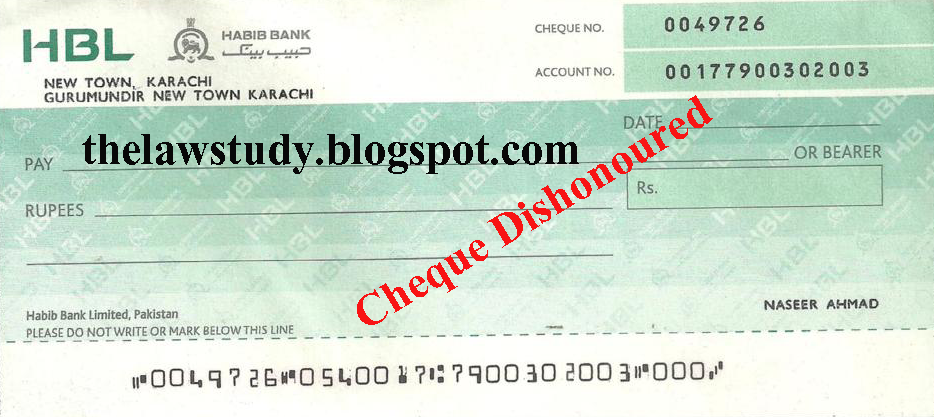 Dishonor Of A Cheque The Law Study Dishonor Of A Cheque The Law Study