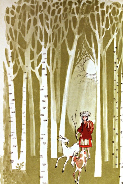 "The Wood Fairy" from Favorite Fairy Tales Told in Czechoslovakia, edited by Virginia Haviland, illustrated by Trina Schart Hyman. Little, Brown and Company, 1966.