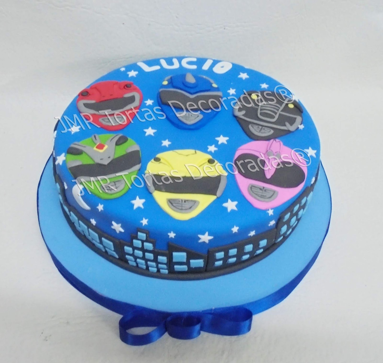 Torta Power Rangers en plano | JMR Tortas Decoradas