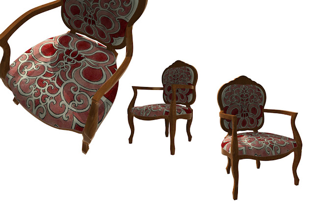 Un mio disegno per tessuti applicato a tessuto d'arredamento che riveste una poltrona classica poltrona classica, disegni per tessuti, Mirna Radovanovic