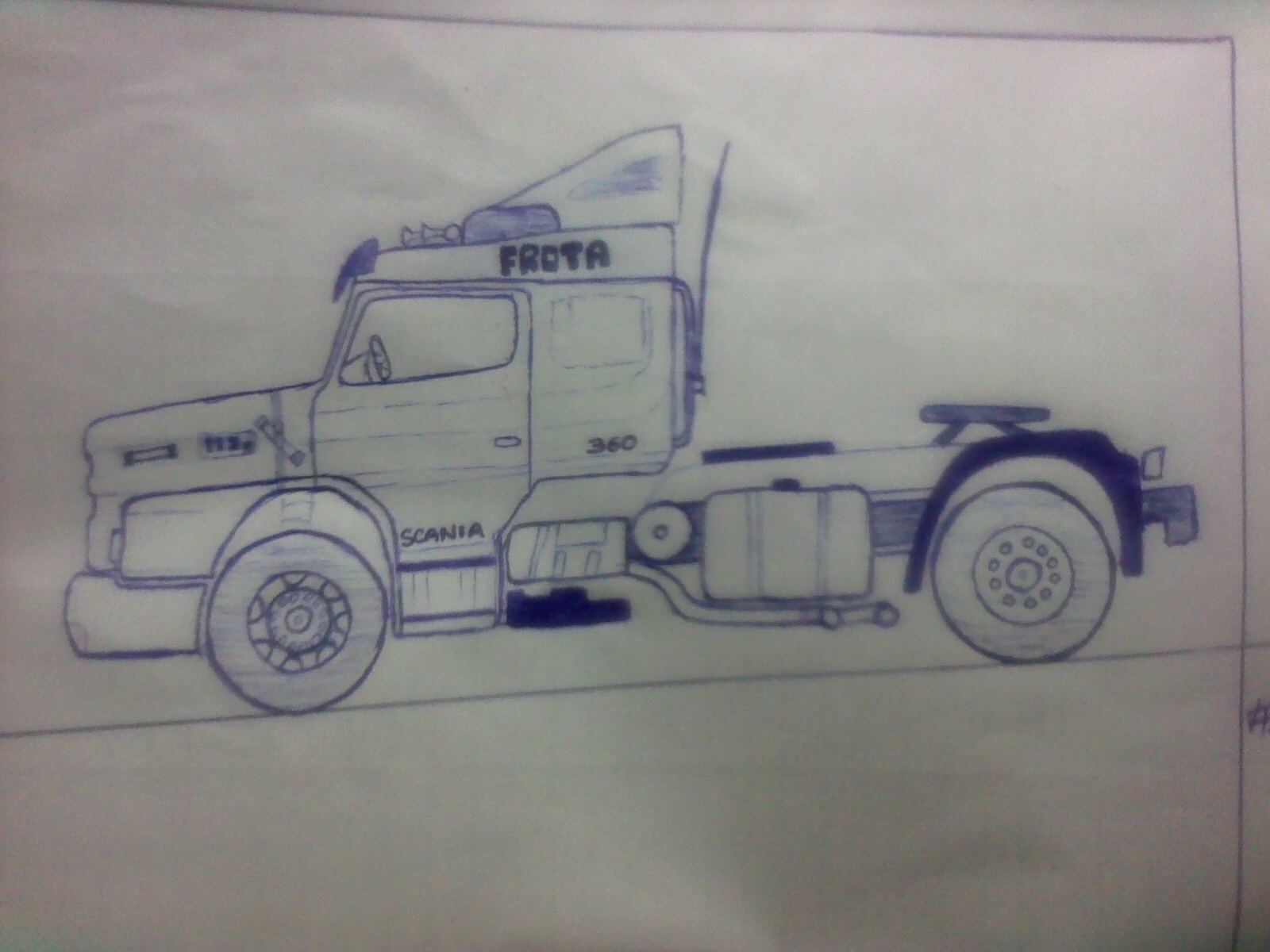 olha a 113 - Desenho de caminhão