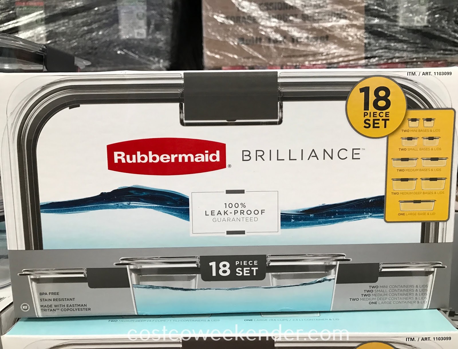 Rubbermaid Brilliance 18piece Food Storage Set Costco Weekender