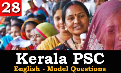Kerala PSC - Model Questions English - 28