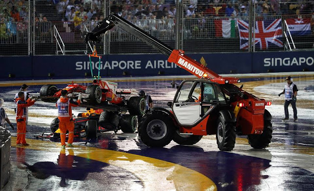 F1: Sebastian Vettel não teve sorte em Cingapura