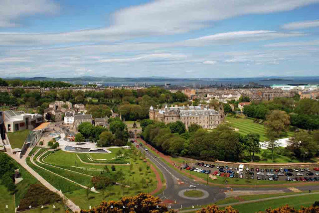 Edinburgh Holyrood park Salisbury craig Scotland