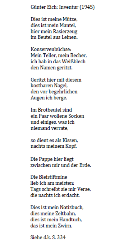 Geschichte der deutschen Dichtung: Trümmerliteratur