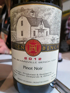 Hidden Bench Pinot Noir 2012 from VQA Beamsville Bench, Niagara Peninsula, Ontario, Canada (91 pts)