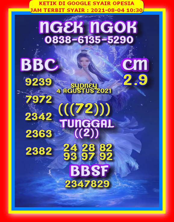 1 New Message Kode Syair Sydney 4 Agustus 2021 Forum Syair Togel Hongkong Singapura Sydney