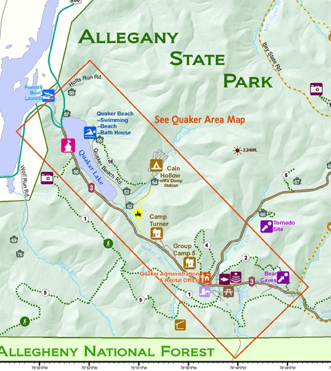 Allegany State Park Map Of Cabin