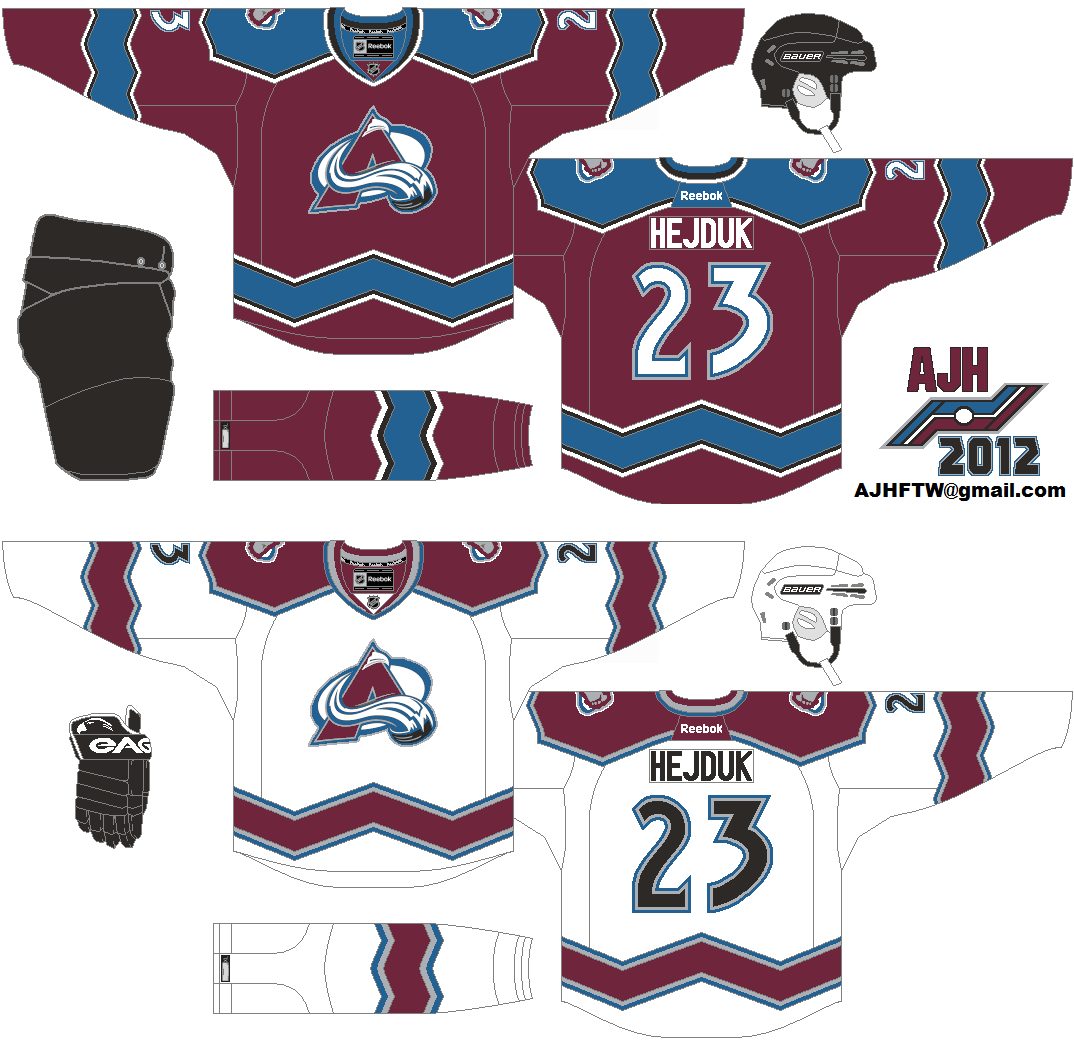 AJH Hockey Jersey Art Colorado Avalanche Concepts 5